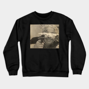 Fat Nick Smiling Holding Gun Crewneck Sweatshirt